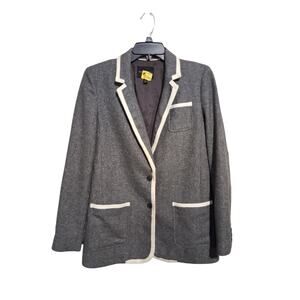 Banana Republic Women's size 8 Tweed Wool Piped Jacket Prep Career Blazer